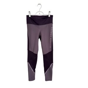 Under Armour Leggings Womens M Purple ColdGear Compression Colorblock Tights